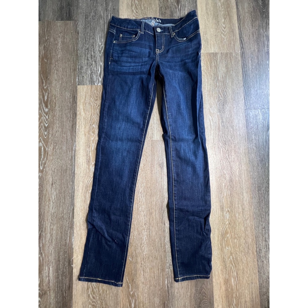 Aeropostale Skinny Jeans Women 2 Dark Wash Excellent Low Rise Denim
